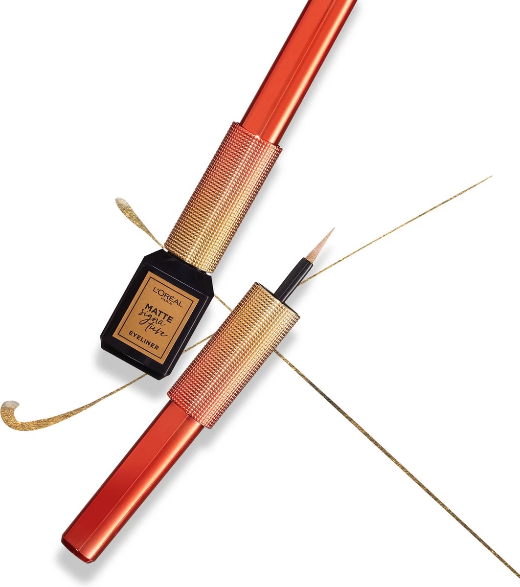 L’Oréal Paris Paris Electric Nights Superliner Matte Signature Eyeliner - Limited Edition – 10 Gold – Goud - Afbeelding 4