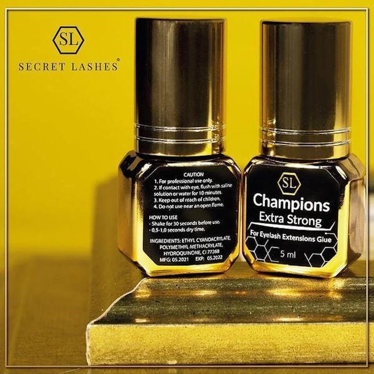 Secret Lashes Wimperextensions Lijm Champions EXTRA Strong 5ml. - Afbeelding 2
