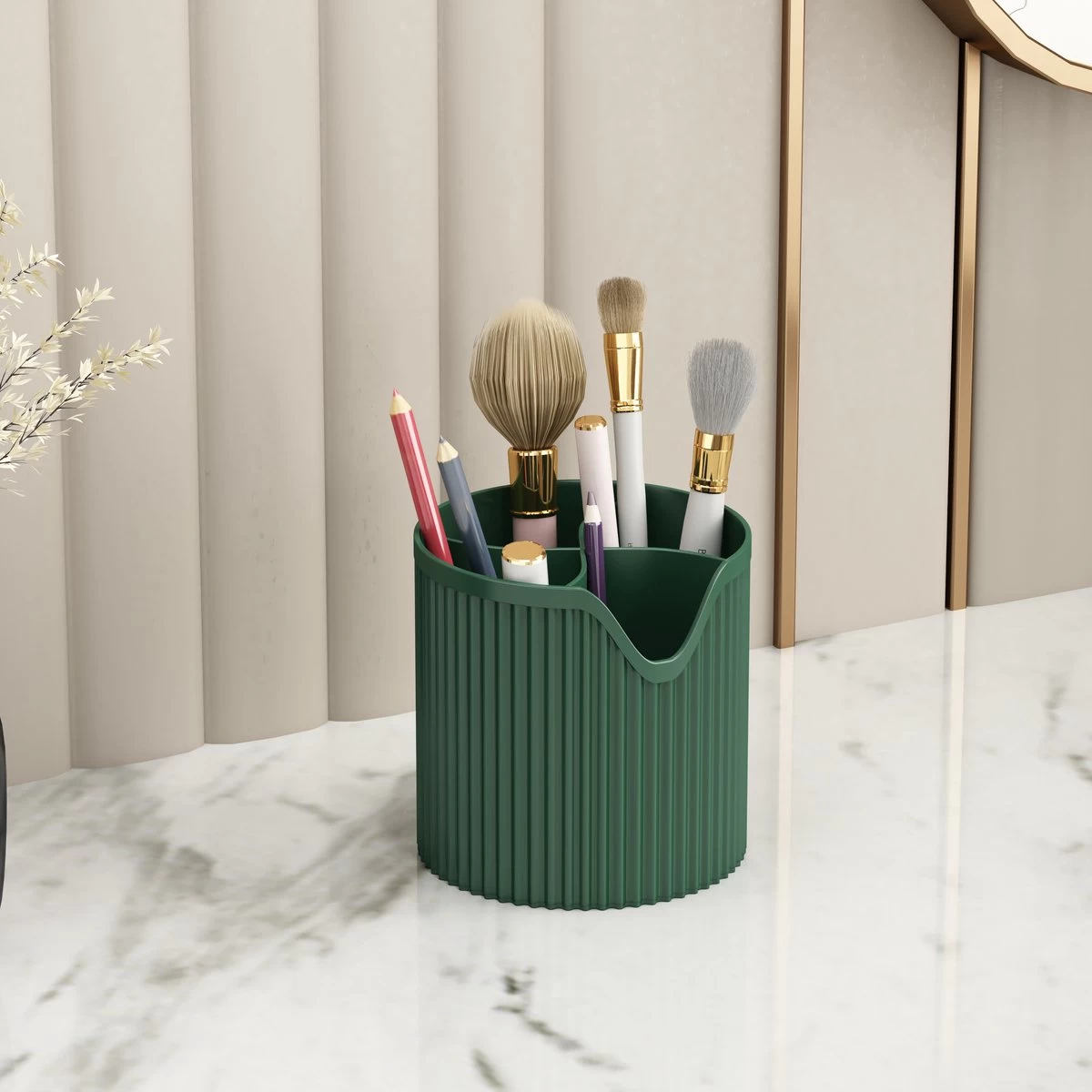 Mera.O - Make Up Organizer - Opbergdoos - Make Up Penhouder - Groen - Afbeelding 4