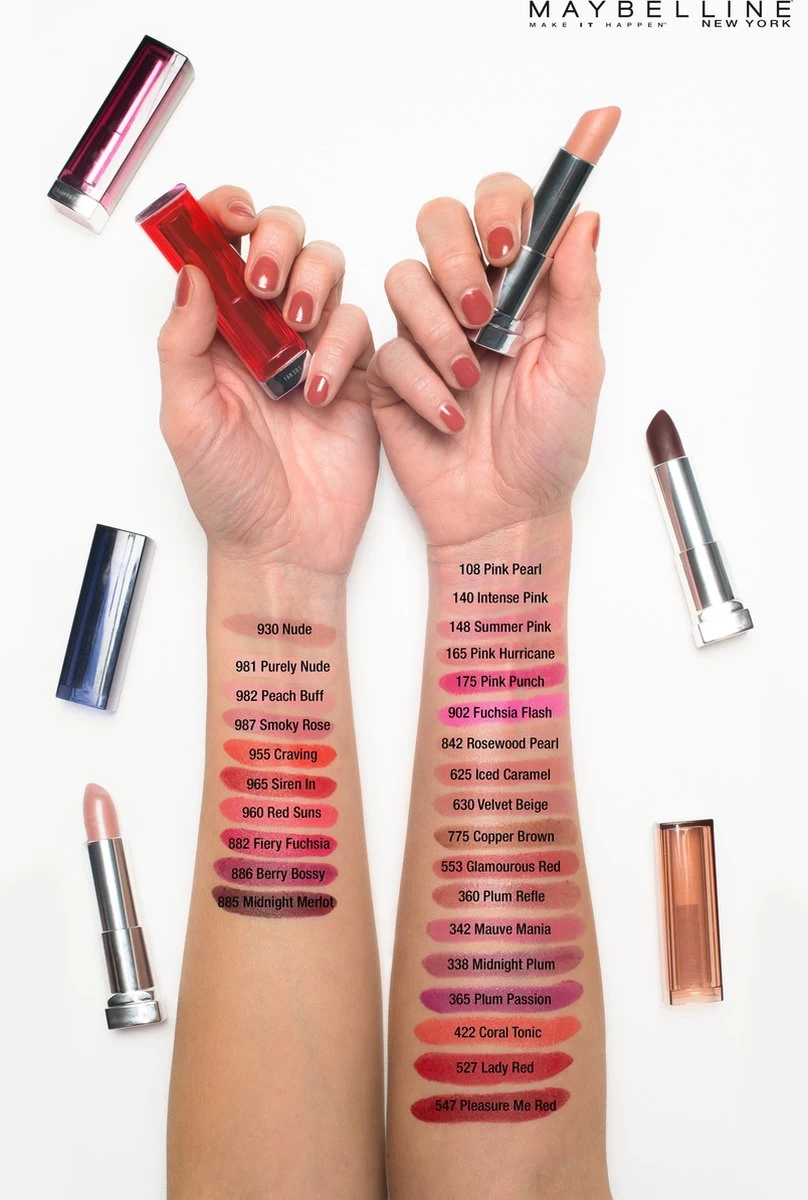 Maybelline Color Sensational - 165 Pink Hurricane - Roze - Lippenstift - Afbeelding 4