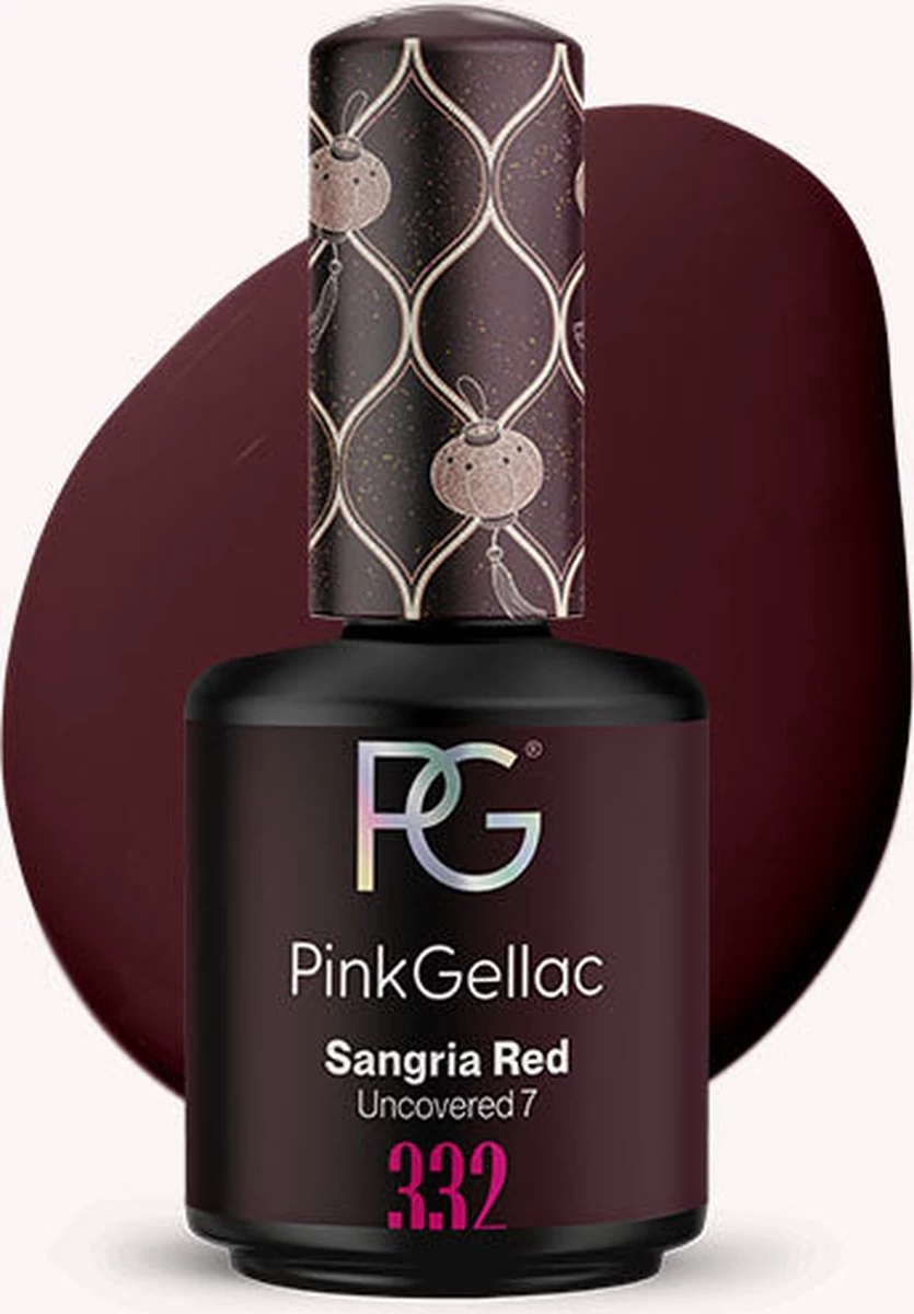Pink Gellac - Sangria Red - Gellak - Vegan - Donkerrood - Creamy Finish - 15 Ml