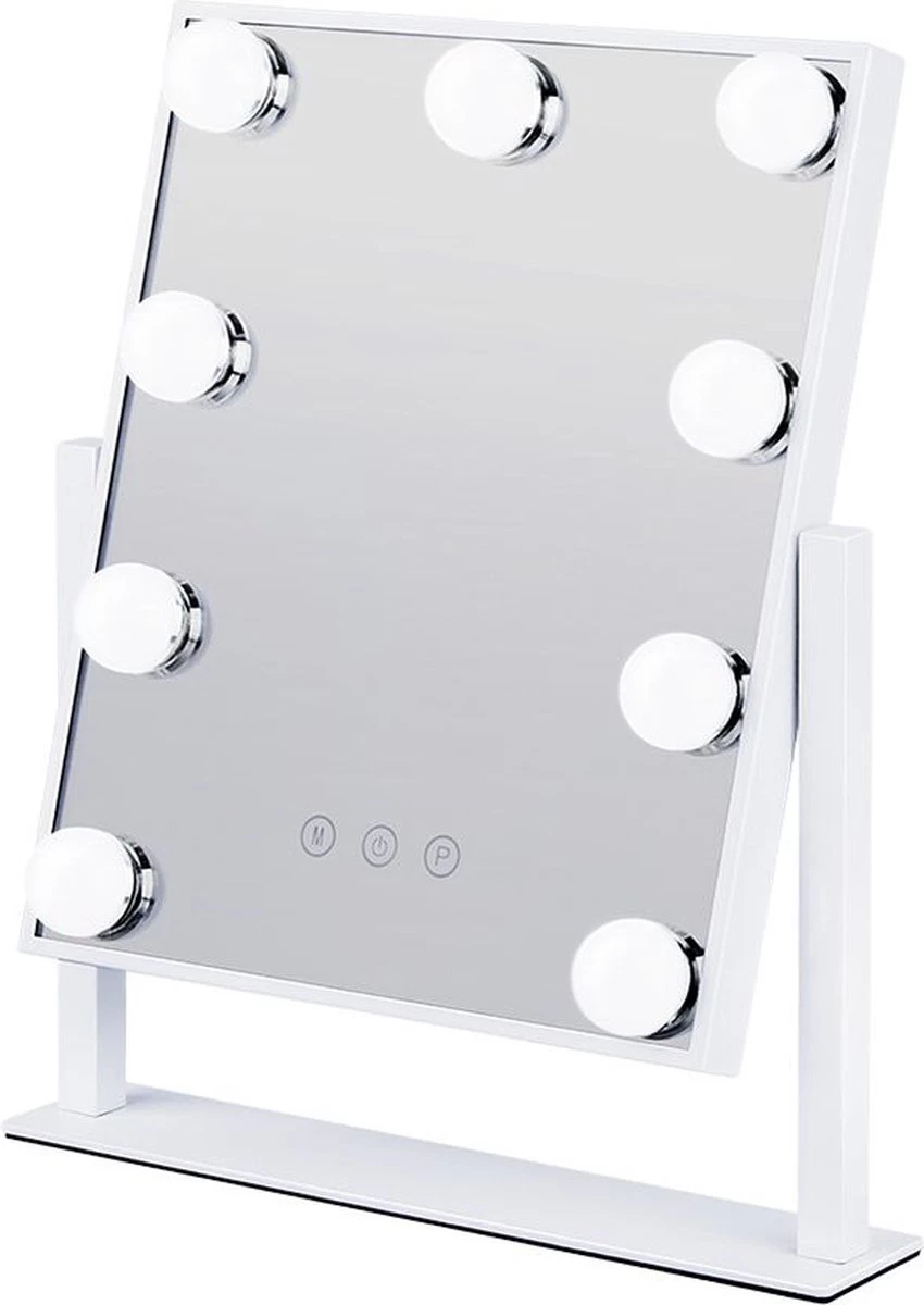 Bright Beauty Vanity Make Up Spiegel Met Verlichting - Wit - Dimbaar Met Drie Lichtstanden