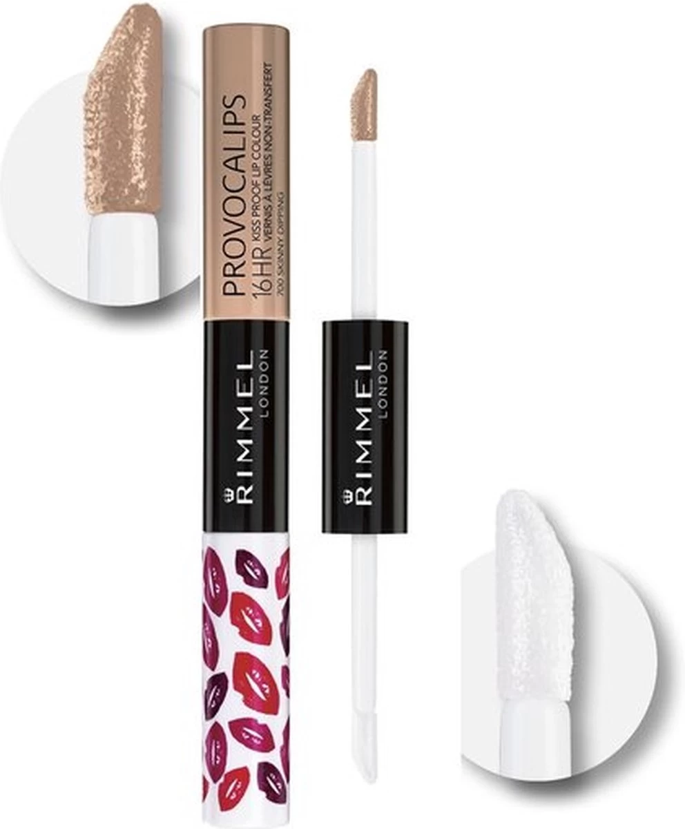 Rimmel London Provocalips Kiss Proof 16 Hr Liquid Lip - 700 Skinny Dipping - 7 Ml - Nude - Afbeelding 12